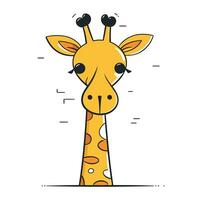 süß Karikatur Giraffe. Vektor Illustration von ein Giraffe.