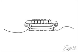 kontinuerlig linje konst teckning av saron musikalisk instrument vektor