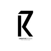 brev rk enkel linje form kreativ unik ny monogram logotyp inspiration design vektor