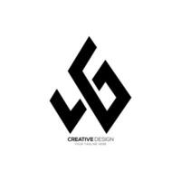 Brief v w G modern Diamant gestalten einzigartig kreativ abstrakt Monogramm Logo vektor