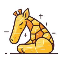 Giraffe eben Linie Symbol. Vektor Illustration von Giraffe.