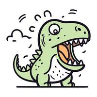 rolig tecknad serie krokodil. vektor illustration av en rolig dinosaurie.