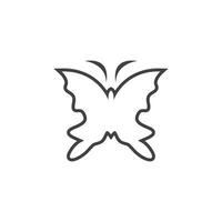 schwarz Silhouette Schmetterling Symbol und Symbol Vorlage Vektor