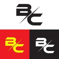 Initiale abstrakt modern Vektor bc Brief kreativ Logo Kunst