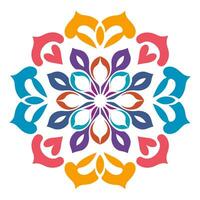 Gradient Mandala Kunst Vektor Symbol isoliert auf ein Weiß Hintergrund, islamisch mandala, Kreis bunt Mandala