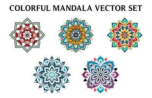 kostenlos bunt Vektor Mandala Design Blumen- Mandala Kunst, Jahrgang Kreis Mandala Kunst Vektor Illustration bündeln, einfach und minimal schön Mandala Vektor Zeichnung, Zier Luxus Mandala Muster