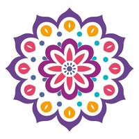 Gradient Mandala Kunst Vektor Symbol isoliert auf ein Weiß Hintergrund, islamisch mandala, Kreis bunt Mandala