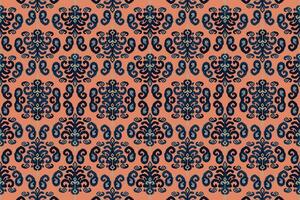 Ikat Stammes- indisch nahtlos Muster. ethnisch aztekisch Stoff Teppich Mandala Ornament einheimisch Boho Chevron textil.geometrisch afrikanisch amerikanisch orientalisch traditionell Vektor Illustrationen. Stickerei Stil.