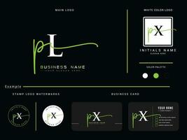 stilvoll pl Unterschrift bekleidung Logo, modern Luxus pl Logo Brief mit branding vektor