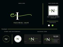 minimalistisch Unterschrift ei Luxus Kleidung Logo, modern ei Logo Symbol Design zum Ihre Geschäft vektor