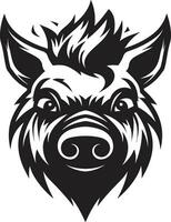 geometrisch Schweinefleisch Logo mysteriös Ferkel Vektor