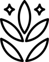 trevlig dekorativ löv för logotyp vektor