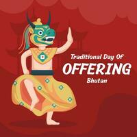 traditionell dag av offer bhutan illustration vektor bakgrund. vektor eps 10