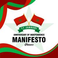 Jahrestag von das Unabhängigkeit Manifest. das Tag von Marokko Illustration Vektor Hintergrund. Vektor eps 10