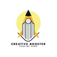 kreativ Boost Logo Design Konzept Vektor