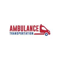 ambulans logotyp design vektor begrepp