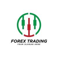 Forex Handel Logo Kennzeichen Design Identität vektor