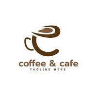 Kafé logotyp kreativ design begrepp vektor