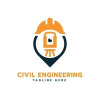 civil teknik logotyp design för konstruktion företag och arkitektur företag vektor