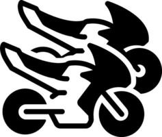 solide Symbol zum Motorräder vektor