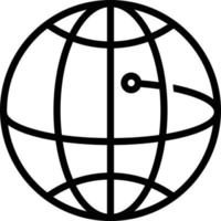 Liniensymbol für globales Geschäft vektor