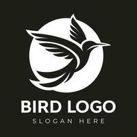 Vektor fliegend Kolibri Logo Design mit Negativ Raum