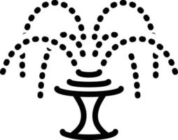 Liniensymbol für Brunnen vektor