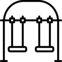 Liniensymbol für Schaukel vektor