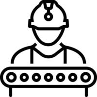Liniensymbol für Industriearbeiter vektor