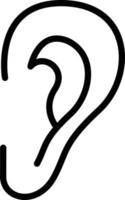 Liniensymbol für Ohr vektor
