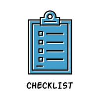 Checkliste Symbol Illustration. Blau Farbe Illustration Design. vektor