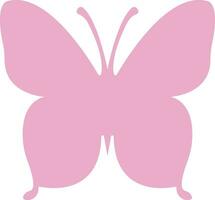 Rosa farbig Schmetterling einfach eben Design . vektor