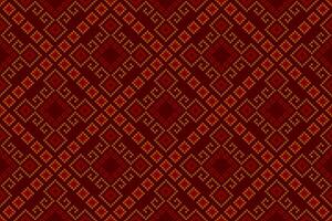 röd traditionell etnisk mönster paisley blomma ikat bakgrund abstrakt aztec afrikansk indonesiska indisk sömlös mönster för tyg skriva ut trasa klänning matta gardiner och sarong vektor