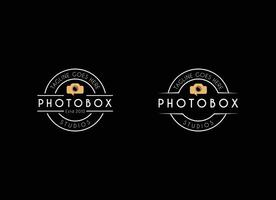 Fotografie Studio und Foto Box Logo Design Vektor. vektor