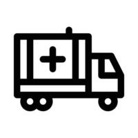 Krankenwagen Vektor Symbol auf Weiß Hintergrund
