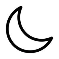 Mond Vektor Symbol auf Weiß Hintergrund