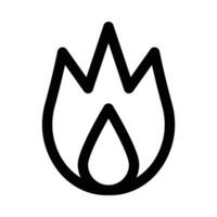 Flamme Vektor Symbol auf Weiß Hintergrund