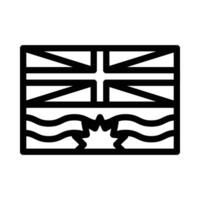 brittiskt columbia vektor ikon på en vit bakgrund