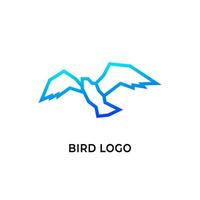 Vogel Logo Design. Vogel Technik Logo. Vogel Technologie Logo. Blau Vogel Logo Design Vorlage. Vogel Symbol. vektor