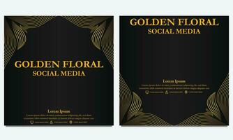 Luxus Blumen- Sozial Medien Vorlage. geeignet zum Sozial Medien Post, Netz Banner, Startseite und Karte vektor