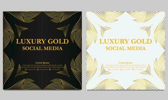 elegant golden Blumen- Sozial Medien Vorlage. geeignet zum Sozial Medien Post, Netz Banner, Startseite und Karte vektor