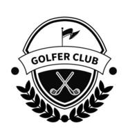 Golfspieler Verein, Logo zum Golf Spiel Liebhaber Vektor