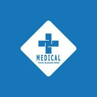 medicinsk korsa hälsa logotyp vektor mall