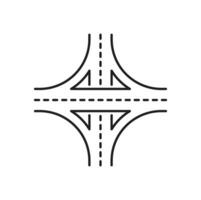 Autobahn Straße Linie Symbol, Austausch Kreuzung vektor