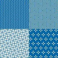 uppsättning av mönster i japansk stil. abstrakt textur i japansk stil. kan vara Begagnade för tyg, tapet, textil, vägg dekoration. vektor illustration