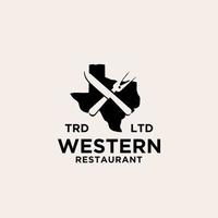 Logo-Icon-Design für westliches Restaurant vektor