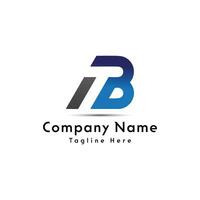 ib oder tb Brief Logo Design Symbol vektor