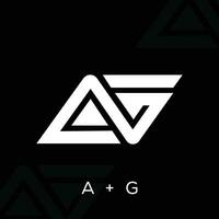 ag Brief Logo Design Symbol vektor