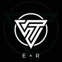 er eller st brev logotyp design ikon vektor