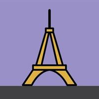 Umriss Einfachheit Zeichnung des Wahrzeichens des Eiffelturms vektor